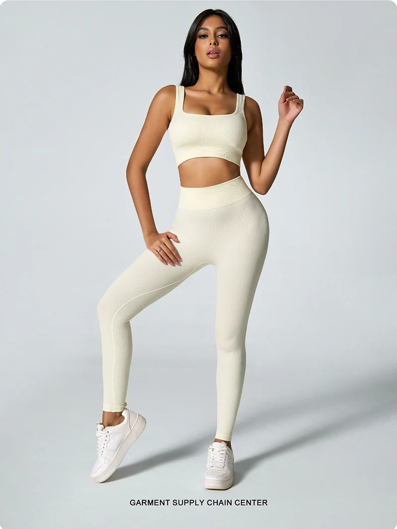 Seamless High-Waisted Yoga Pants – Slimming Sports Leggings