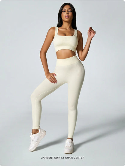 Seamless High-Waisted Yoga Pants – Slimming Sports Leggings