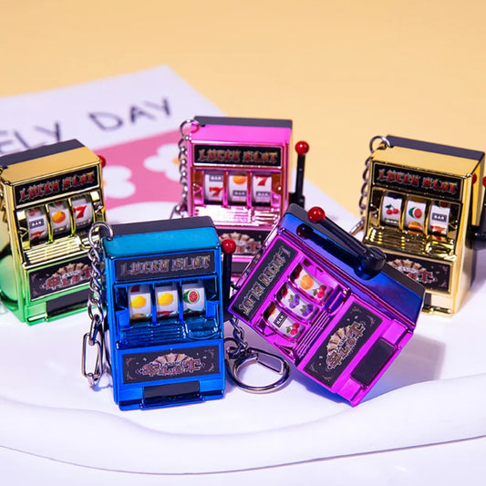 Mini Slot Machine Keychain