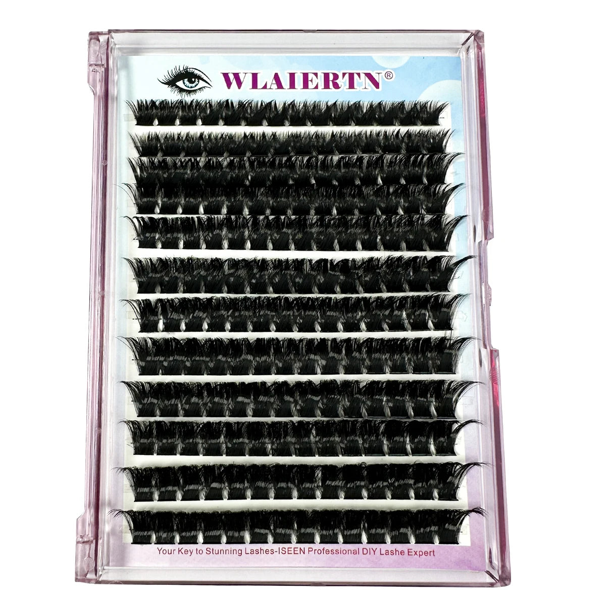 DIY 3D Fluffy Lash Clusters – 160D/90D Volume Extensions (12 Rows)
