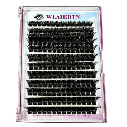 DIY 3D Fluffy Lash Clusters – 160D/90D Volume Extensions (12 Rows)