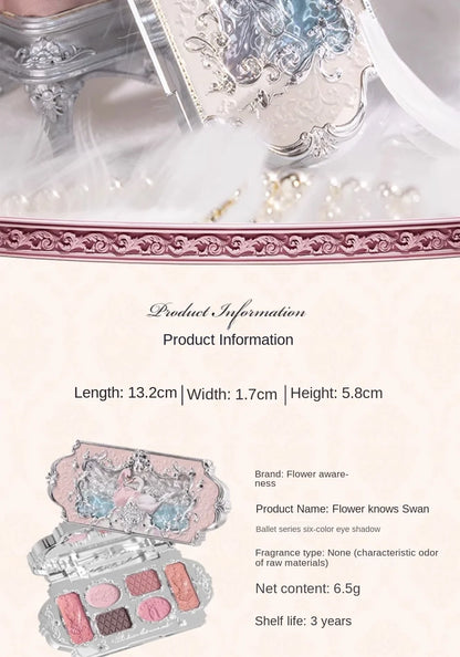 Flower Knows Swan Ballet Eyeshadow Palette
