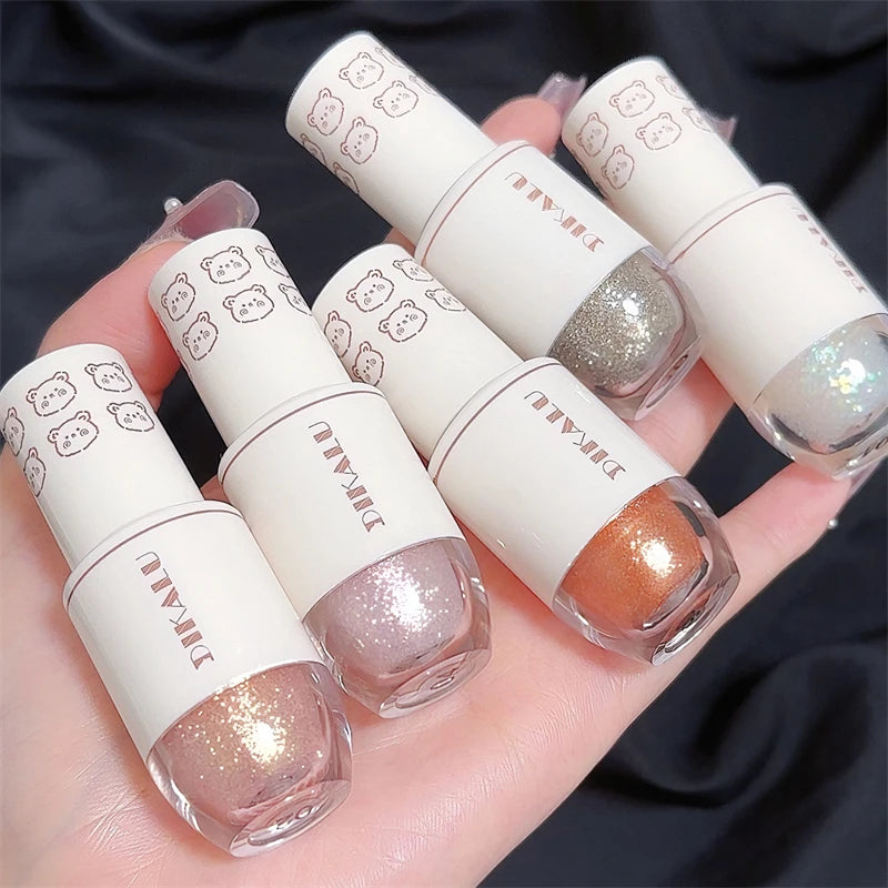 Bear Bowling Ball Liquid Eyeshadow – Super Sparkle Pearl Glitter Eye Makeup