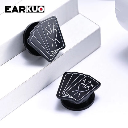 Acrylic Cat OUIJA Ear Plugs – Witch Poker Tunnels & Stretchers (2PCS)