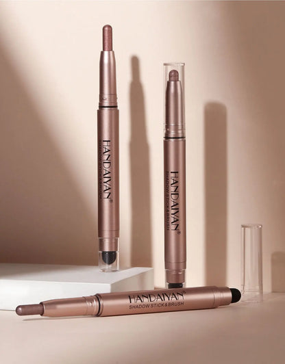 Double-Head Eyeshadow Stick – Shimmer & Matte Cream Pencil (Waterproof, Long-Lasting)