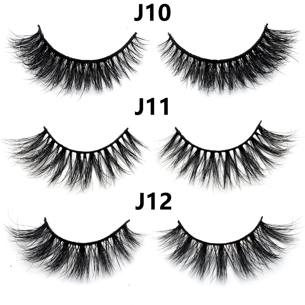3D Mink Lashes – Fluffy Crisscross Wispy Strip Lashes 10 Soft Box