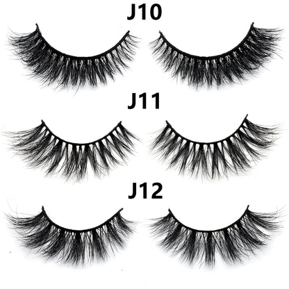 3D Mink Lashes – Fluffy Crisscross Wispy Strip Lashes 10 Soft Box