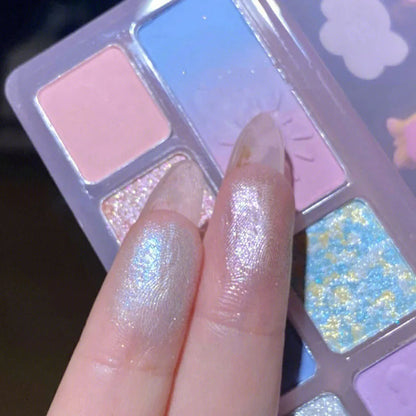 Autumn & Winter Orange Eyeshadow Palette – Matte & Pearlescent Shades for Warm Looks