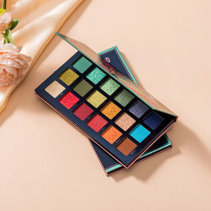 Butterfly 18-Color Eyeshadow Palette – Matte, Shimmer & Metallic Finishes