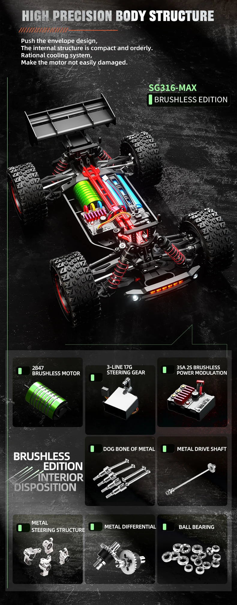 High-Speed RC Off-Road Drift Truck