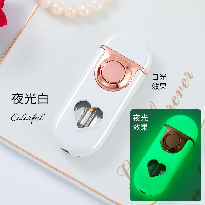 Double Flame LED Butane Metal Lighter