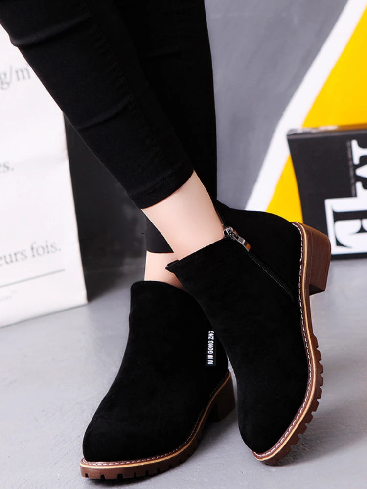 Women’s Platform Ankle Snow Boots – Thick Sole Winter Fashion Boots