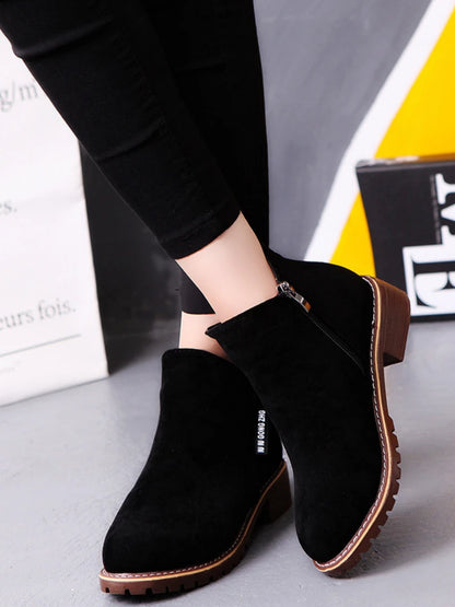 Women’s Platform Ankle Snow Boots – Thick Sole Winter Fashion Boots