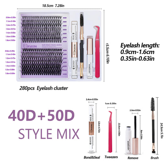 DIY Lash Extension Mix Style Cluster Lash Kit