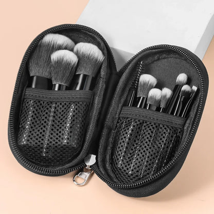 10-Piece Mini Makeup Brush Set – Portable Beauty Tools