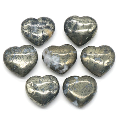 Natural Stone Heart Crystals – Rose Quartz, Amethyst & Gemstone Ornaments