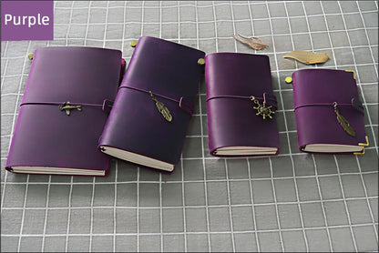 Genuine Leather Refillable Travel Journal – Handmade Retro Diary & Sketchbook