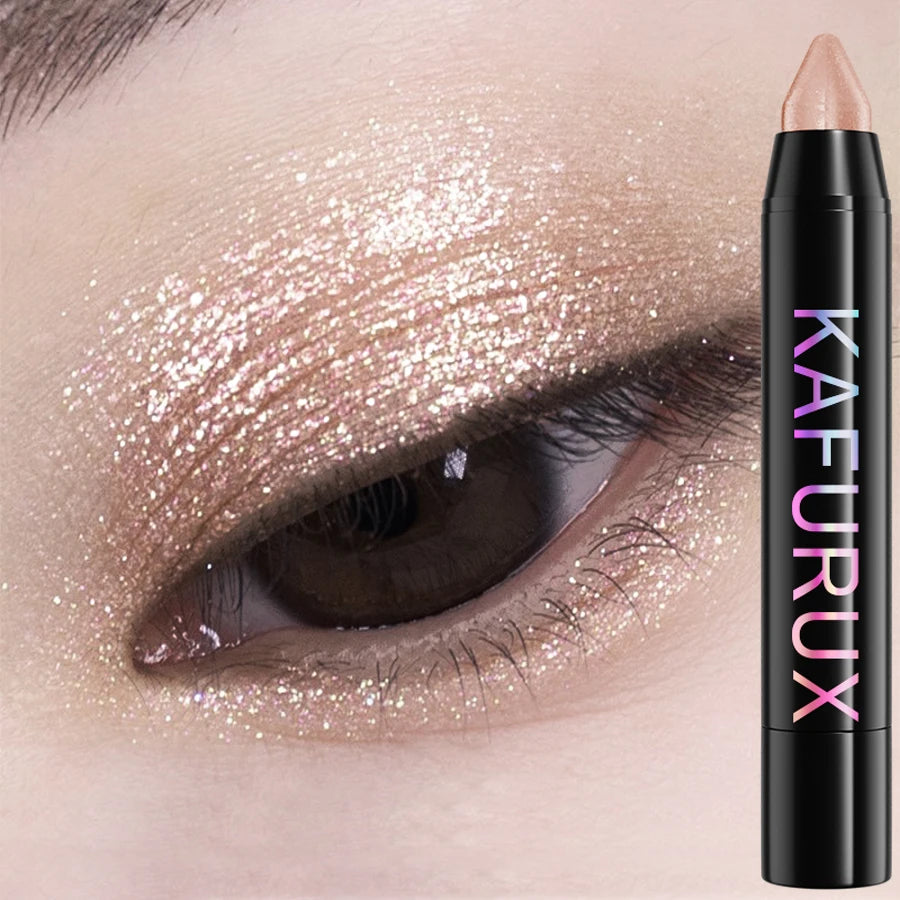 24-Color Pearlescent Eyeshadow & Eyeliner Pencil – Waterproof Shimmer and Matte Makeup Pen