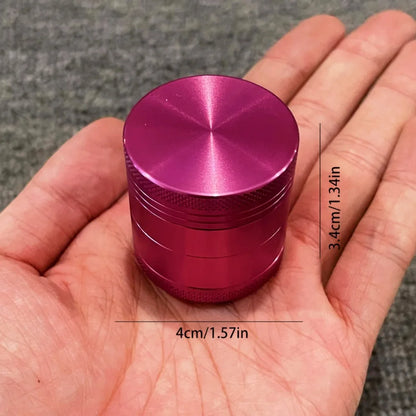 Pink Metal Herb & Spice Grinder (1.6 / 2 Inch, 4-Layer)