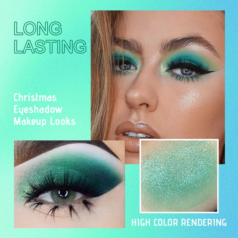 9-Grid Red & Purple Eyeshadow Palette – Matte, Glitter & Shimmer Finishes