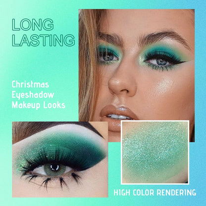 9-Grid Red & Purple Eyeshadow Palette – Matte, Glitter & Shimmer Finishes