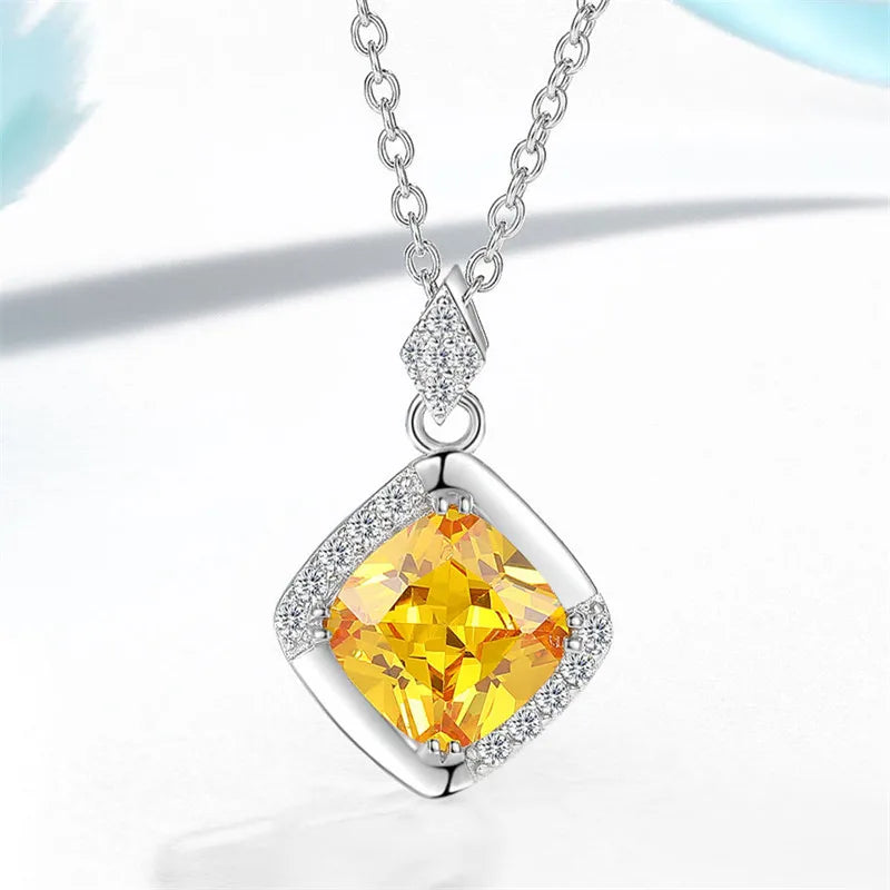CC Cubic Zirconia Water Drop Pendant Necklace