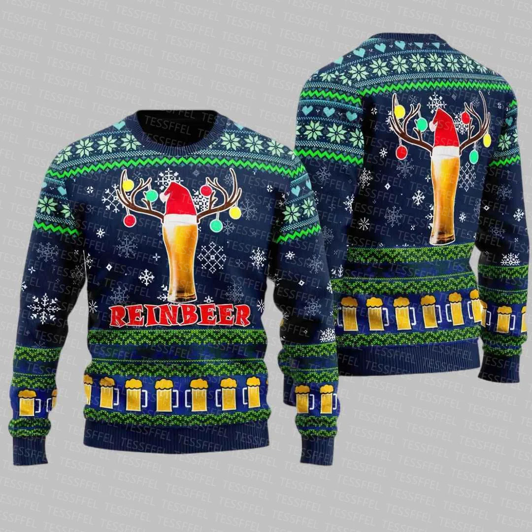 Cosplay Santa Claus Ugly Christmas Sweater – 3D Print Harajuku Graffiti Pullover
