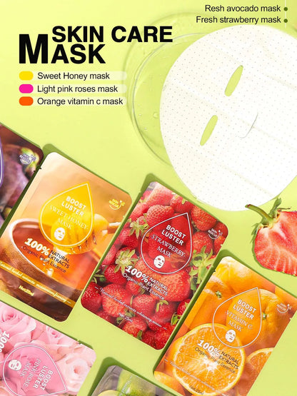 Whitening & Moisturizing Facial Mask – Vitamin C & Hyaluronic Acid Hydration Treatment 💧✨