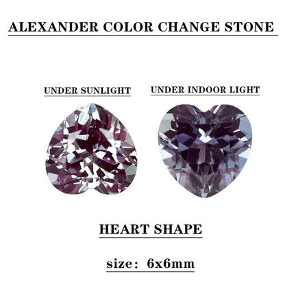 Lab-Grown Color Change Alexandrite Gemstone Beads – Certified Oval or Cushion Cut