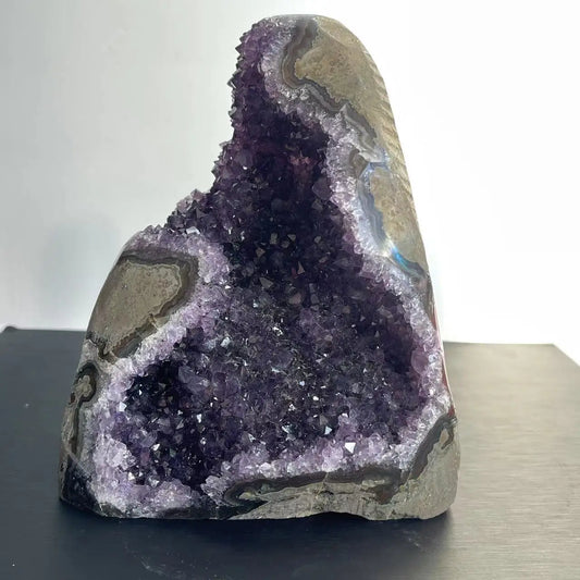 Natural Amethyst Crystal Cluster – Raw Quartz Geode Healing Stone for Home Décor & Feng Shui
