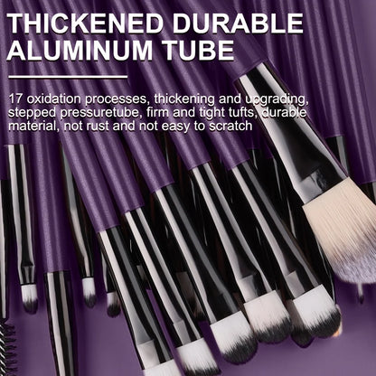 8/20-Piece Eye Makeup Brush Set – With Optional Sponges & Puffs