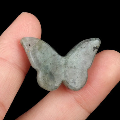 Mini Chakra Crystal Butterfly Figurine – Natural Stone Reiki Healing (20×30mm)