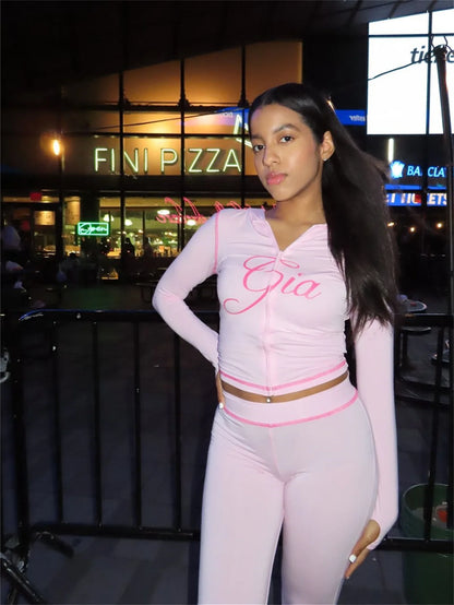 Y2K Hooded 2-Piece Set