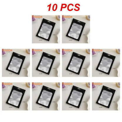 10pcs Holographic Smell-Proof Mylar Bags – Resealable Ziplock Pouches
