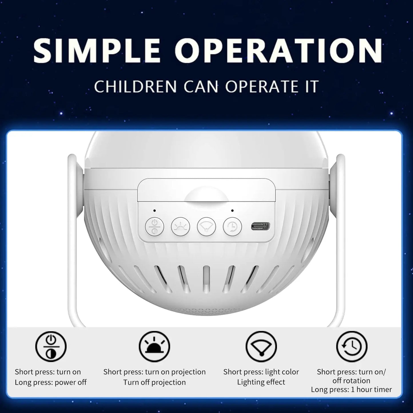 Galaxy Projector Night Light – Starry Planetarium Lamp for Home & Gifts