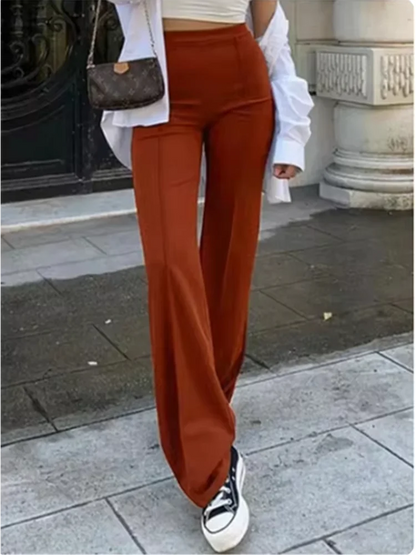 Women’s Classic Bell Bottom Pants – Slim Fit Office & Streetwear Trousers