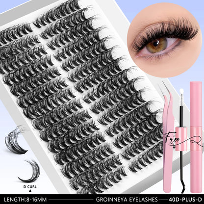 Lash Clusters Kit – 540PCS Cat-Eye Lash Extension Set with Bond & Seal