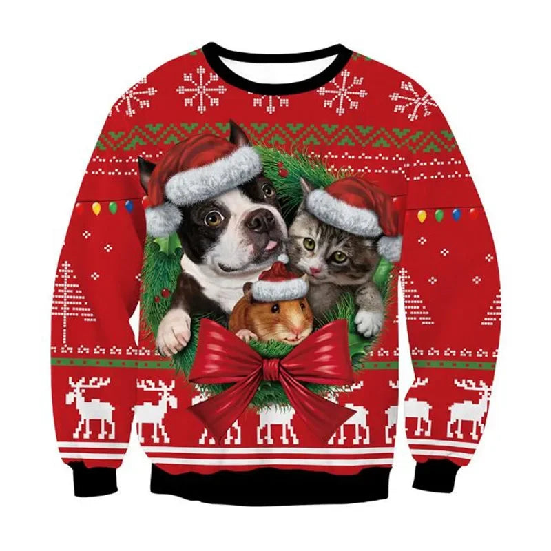 3D Funny Christmas Sweater – Green Holiday Jumper for Party & Festive Wear