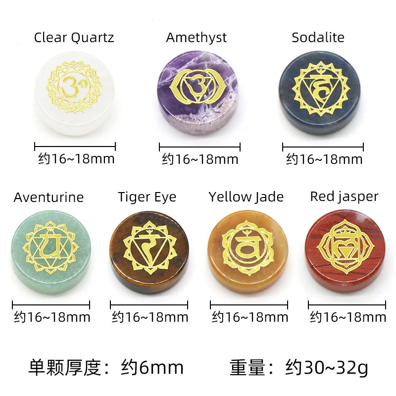 Chakra Yoga Reiki Stone Set – Natural Crystal Healing Collection