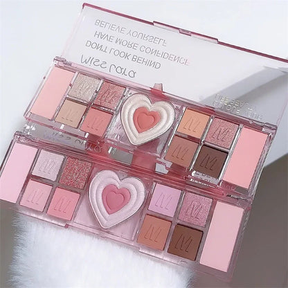 Love Heart 12-Color Pink Eyeshadow Palette