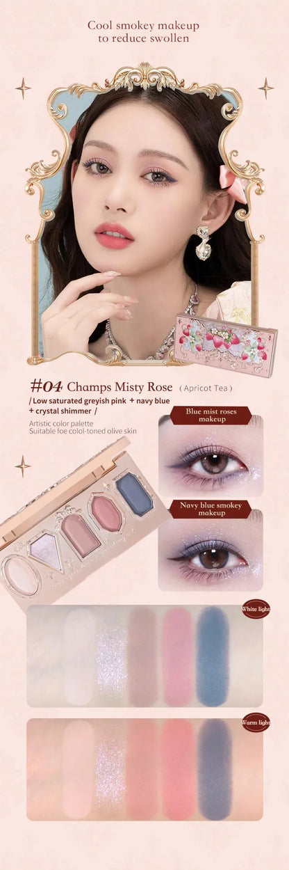 Moonlight Mermaid Eyeshadow Palette – 5-Color Matte & Shimmer Chameleon Finish