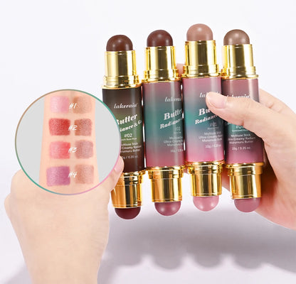Butter Glow & Go Multiuse Stick – Dual-Ended Bronzer & Blush for Face, Eyes & Lips