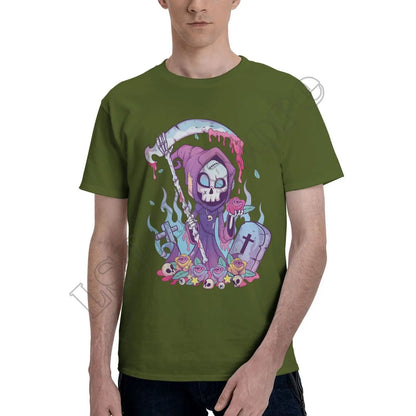 Pastel Goth Grim Reaper T-Shirt – Kawaii Occult Streetwear Tee