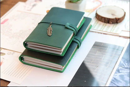 Genuine Leather Refillable Travel Journal – Handmade Retro Diary & Sketchbook