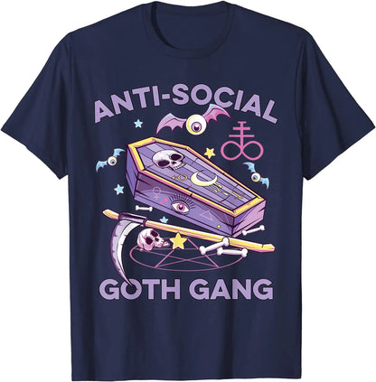 Anti-Social Pastel Goth Gang T-Shirt – Alternative Aesthetic Streetwear Tee