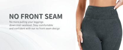 Seamless High-Waist Yoga Leggings – Quick-Dry Fitness Pants