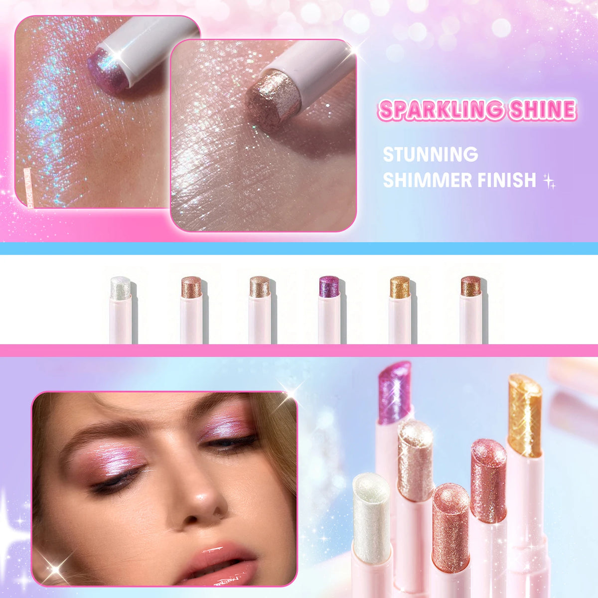 Jelly Glitter Highlight Eyeshadow Stick