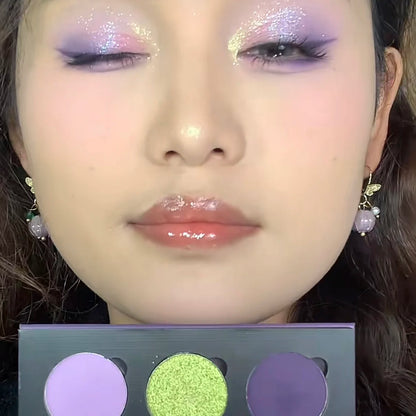 6-Color Green Chameleon Butterfly Eyeshadow Palette – Gothic Glam with a Twist