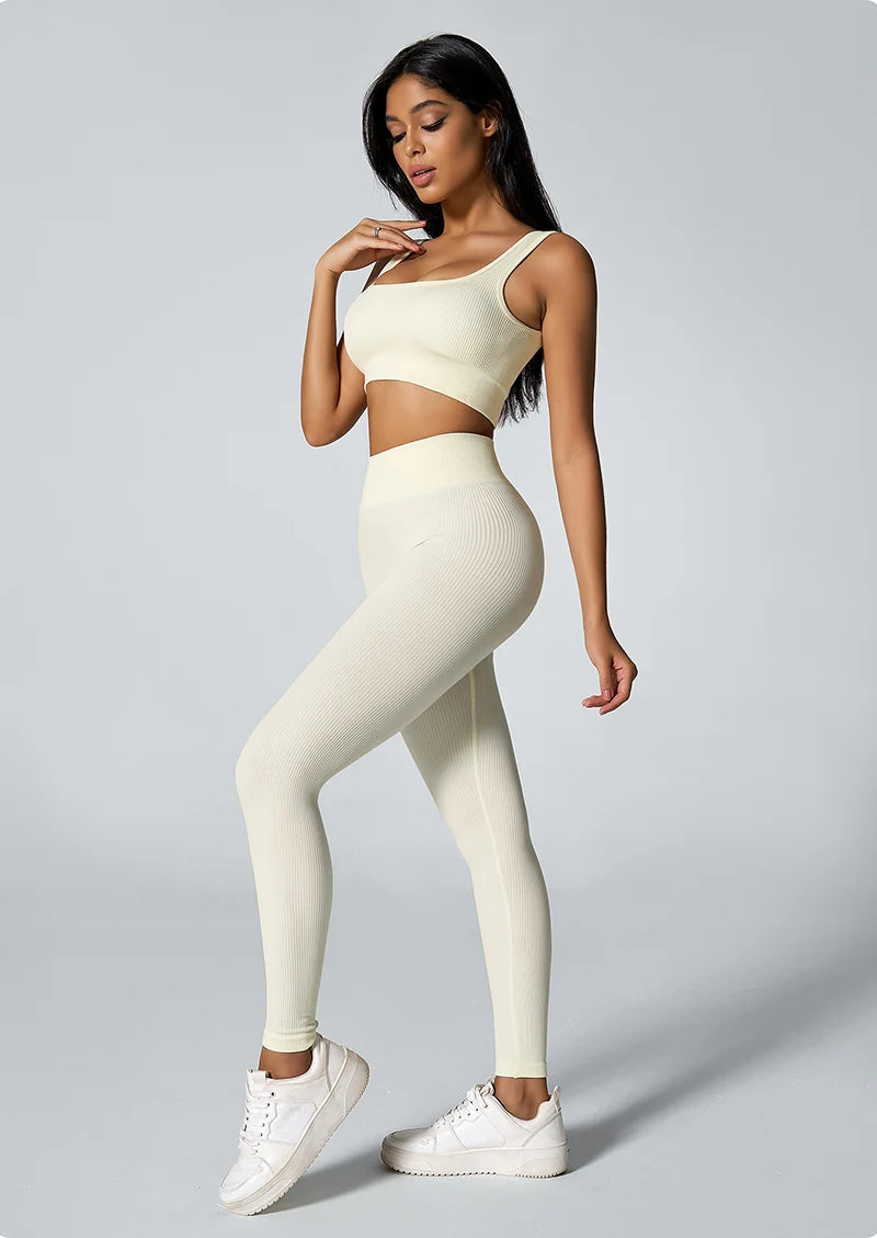 Seamless High-Waisted Yoga Pants – Slimming Sports Leggings