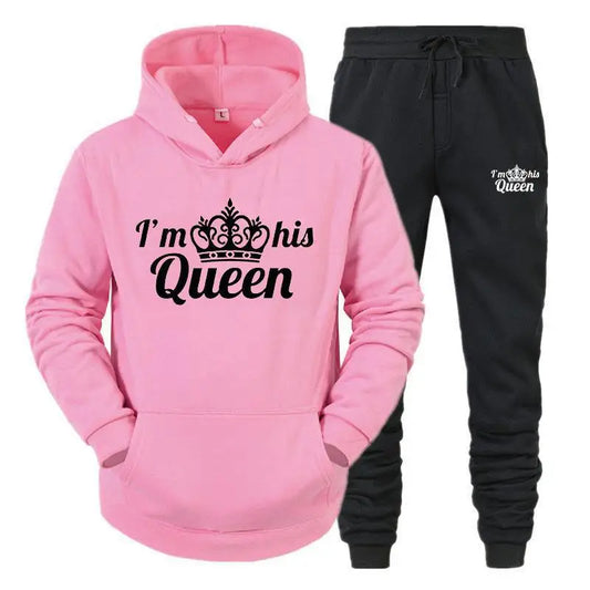 Women’s Queen Tracksuit – 2-Piece Hoodie & Sweatpants Set